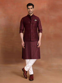 MERLOT EMBROIDERED WAISTCOAT