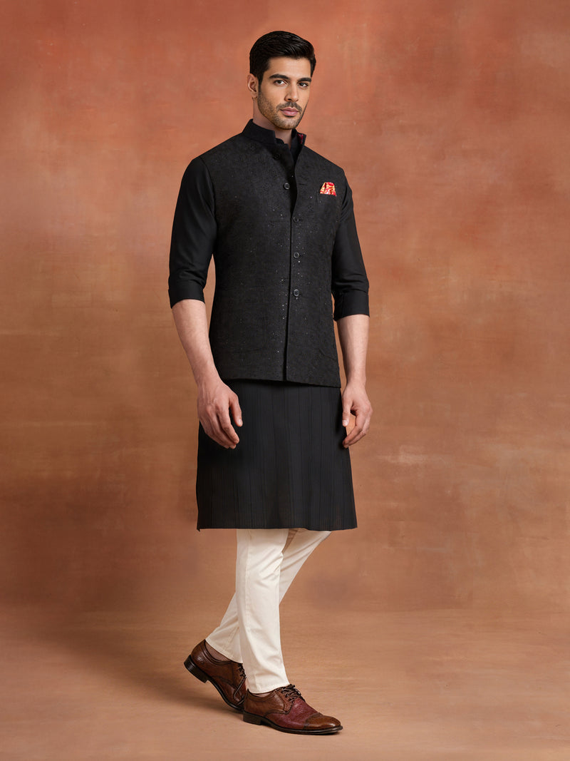 EBON EMBELLISHED WAISTCOAT