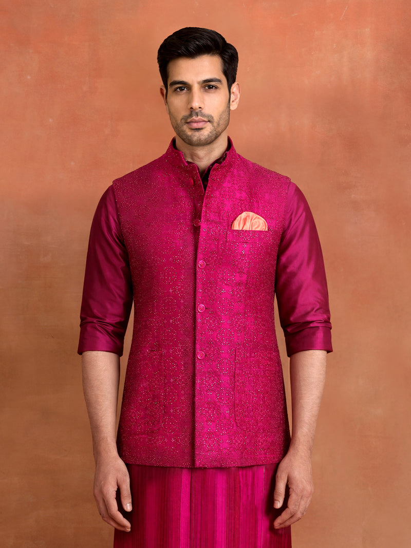 FUCHSIA LUMINAIRE WAISTCOAT