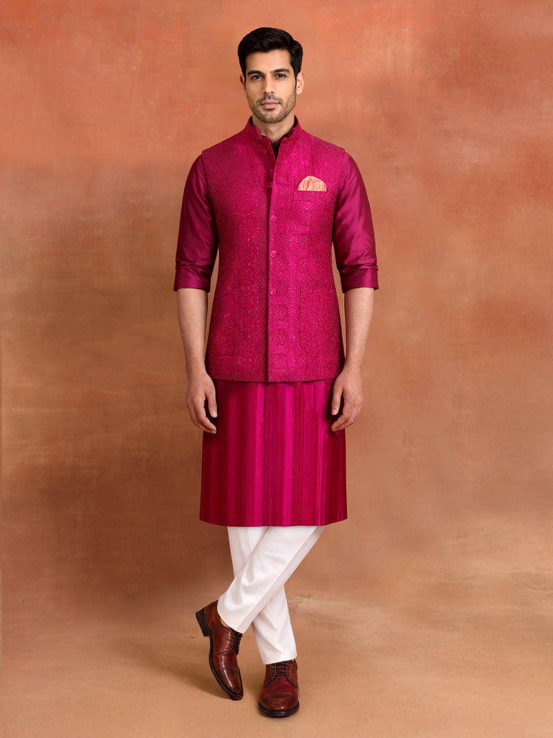 FUCHSIA LUMINAIRE WAISTCOAT