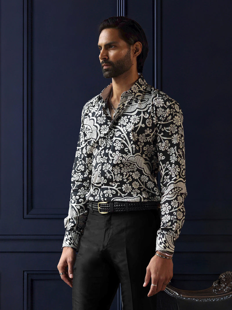 FLORAL NOIR  SHIRT