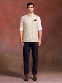 THE TEXTURED LINEN WAISTCOAT
