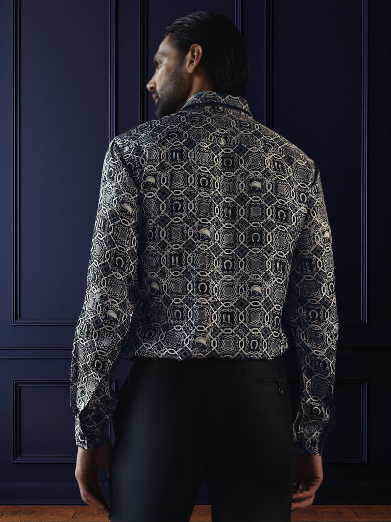 MONOCHROME MOTIF SHIRT