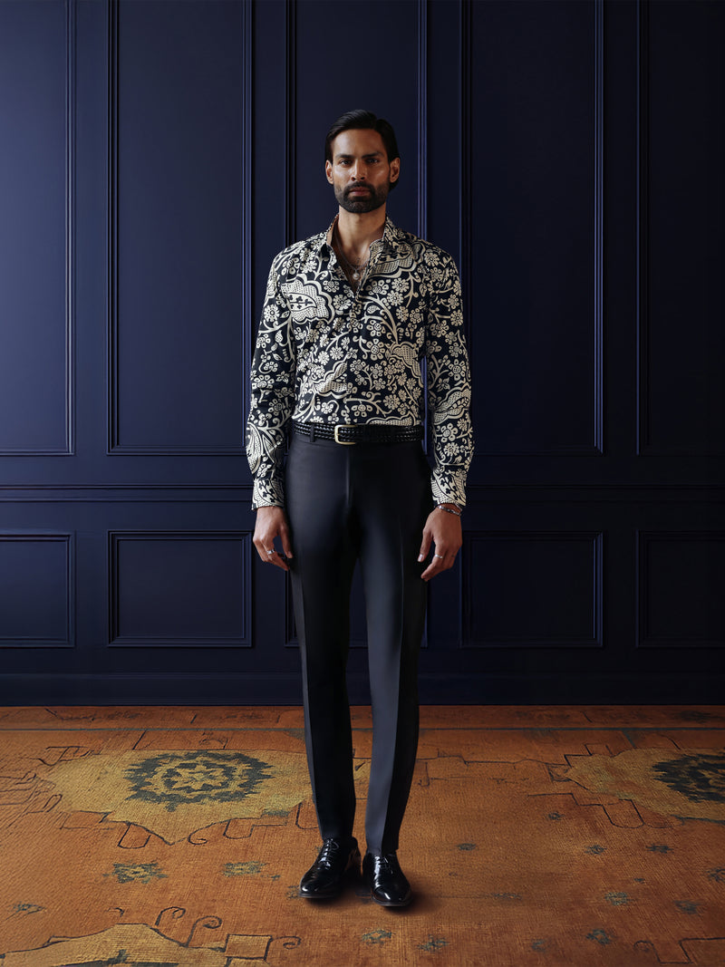 FLORAL NOIR  SHIRT