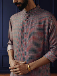 MAROON MIST PRINTED KURTA