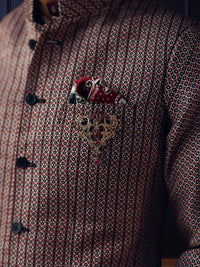 GREY GRID TEXTURED WAISTCOAT