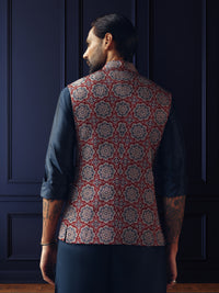 CRIMSON MEDALLION WAISTCOAT