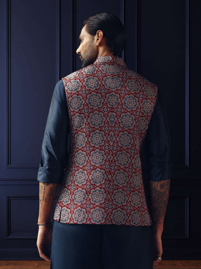 CRIMSON MEDALLION WAISTCOAT
