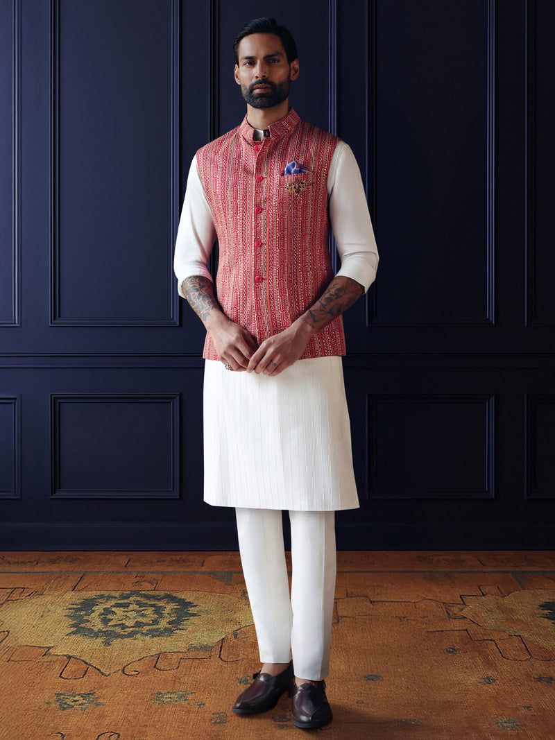ROSEWOOD WEAVE WAISTCOAT