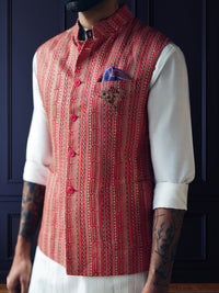 ROSEWOOD WEAVE WAISTCOAT