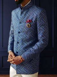 GEOMETRIC WEAVE BANDHGALA