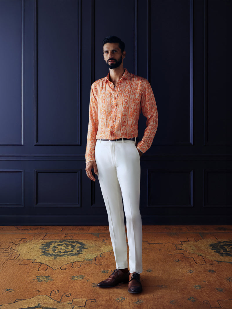 SAFFRON HERITAGE PRINTED SHIRT