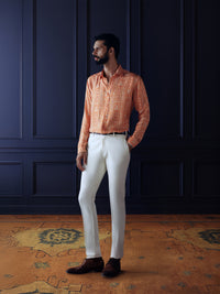 SAFFRON HERITAGE PRINTED SHIRT