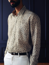 PATTERNED SILK SHIRT