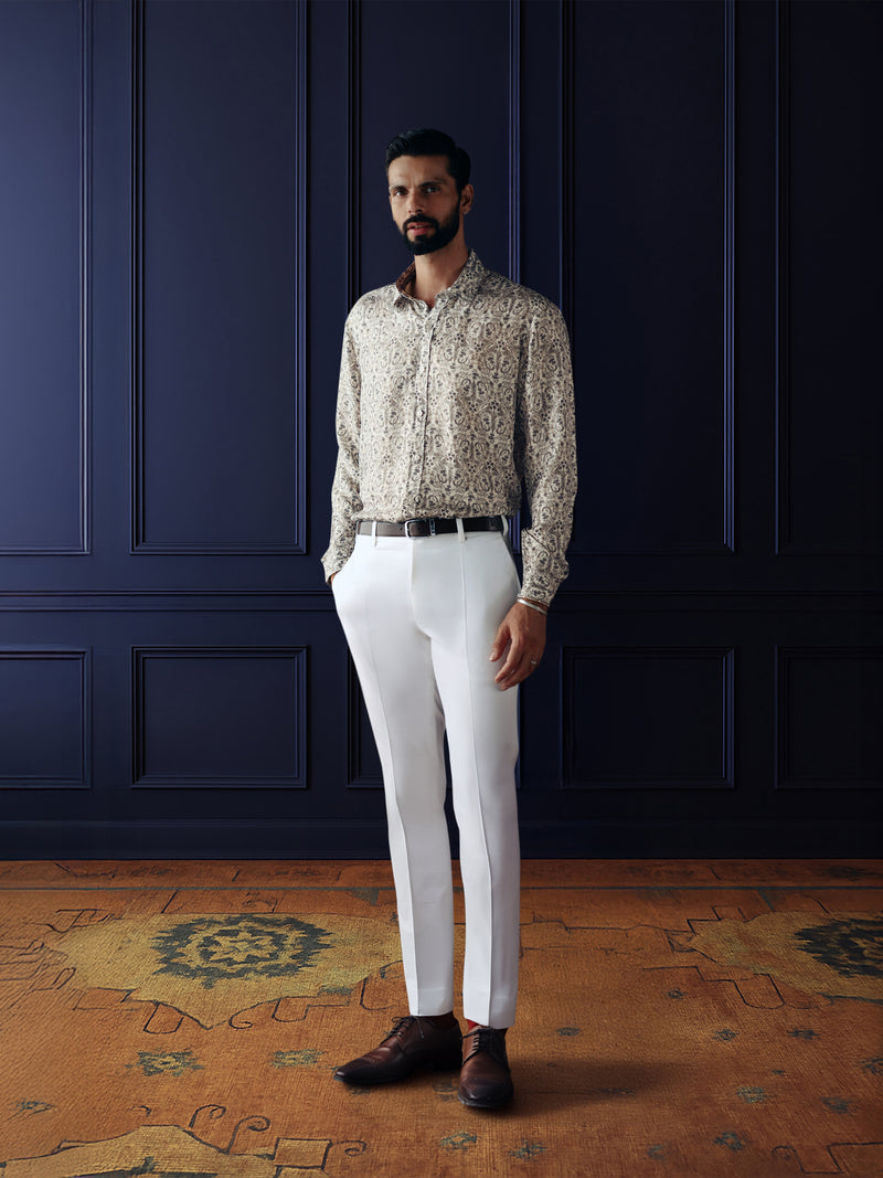 PATTERNED SILK SHIRT