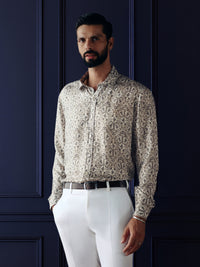 PATTERNED SILK SHIRT