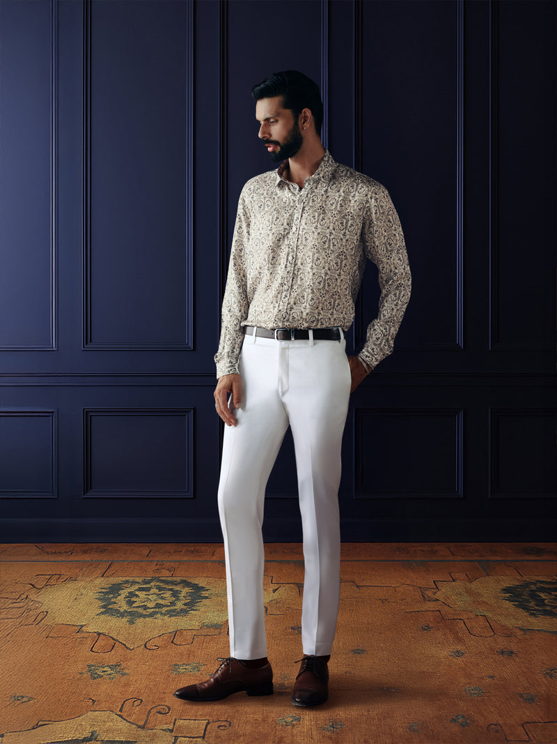 PATTERNED SILK SHIRT