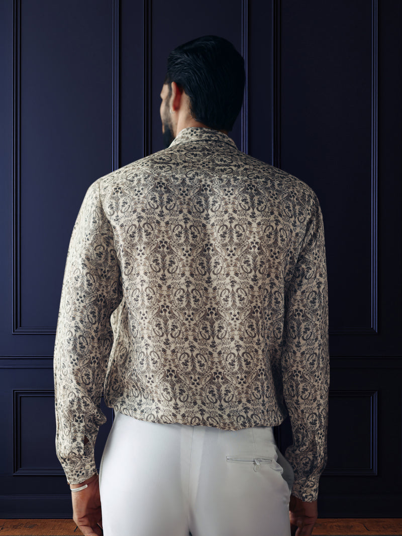 PATTERNED SILK SHIRT