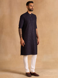 INDIGO ORNATE KURTA