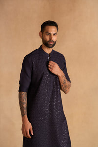 INDIGO ORNATE KURTA