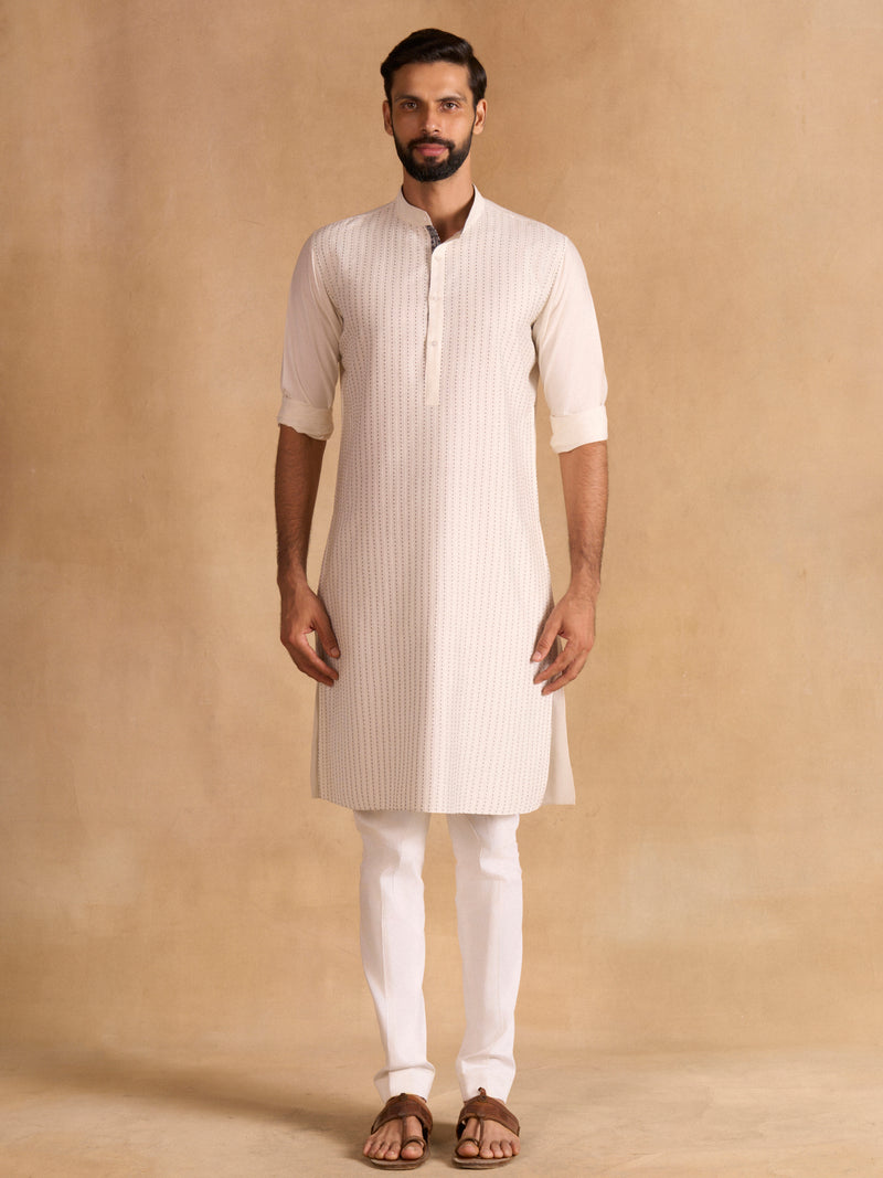 OFF-WHITE DETAIL KURTA