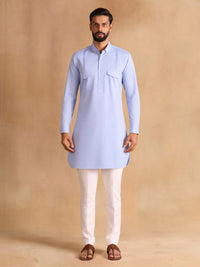 AZURE PATHANI KURTA