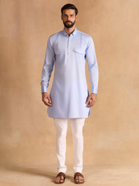 AZURE PATHANI KURTA