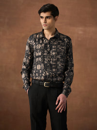 IMPRINT SILK SHIRT