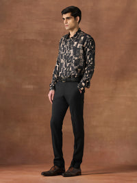 STONE PRINT SILK SHIRT