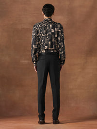 STONE PRINT SILK SHIRT
