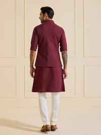 MAROON REVERIE: A WAISTCOAT OF CLASSIC SOPHISTICATION