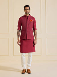 THE TIMELESS MAROON ARISTOCRAT WAISTCOAT