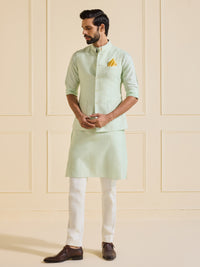 THE VERDANT AURA: LUXE MINT WAISTCOAT