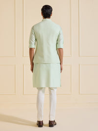 THE VERDANT AURA: LUXE MINT WAISTCOAT