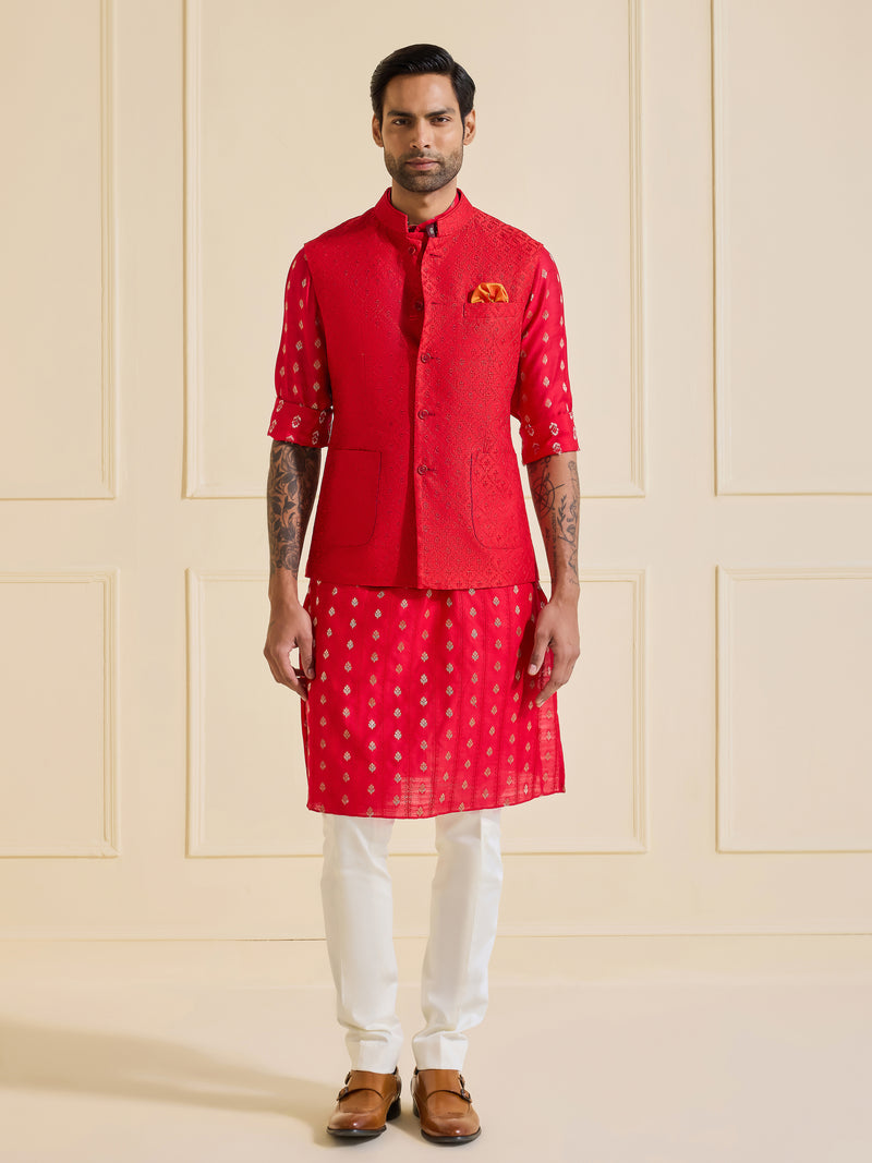 THE REGAL SCARLET REVERIE WAISTCOAT