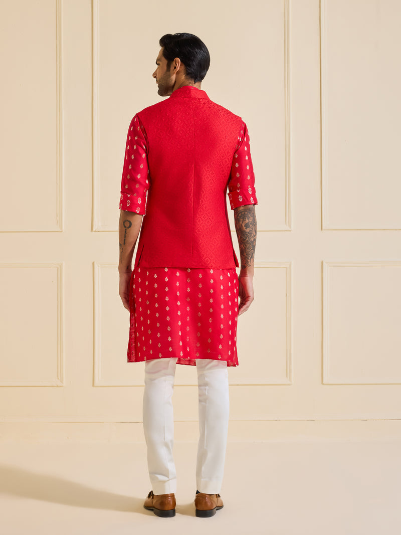 THE REGAL SCARLET REVERIE WAISTCOAT