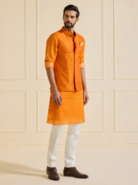 RAVISHING ROSHNI: AN EXQUISITE ORANGE WAISTCOAT