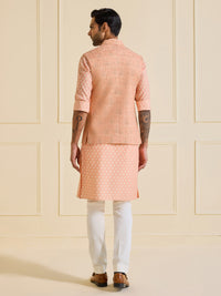 OPULENT CHARM: THE ORNATE PEACH WAISTCOAT