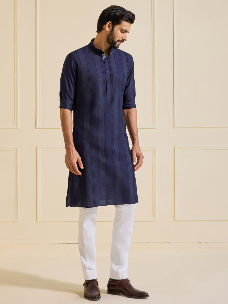 MIDNIGHT OPULENCE: THE REGAL DEEP BLUE KURTA