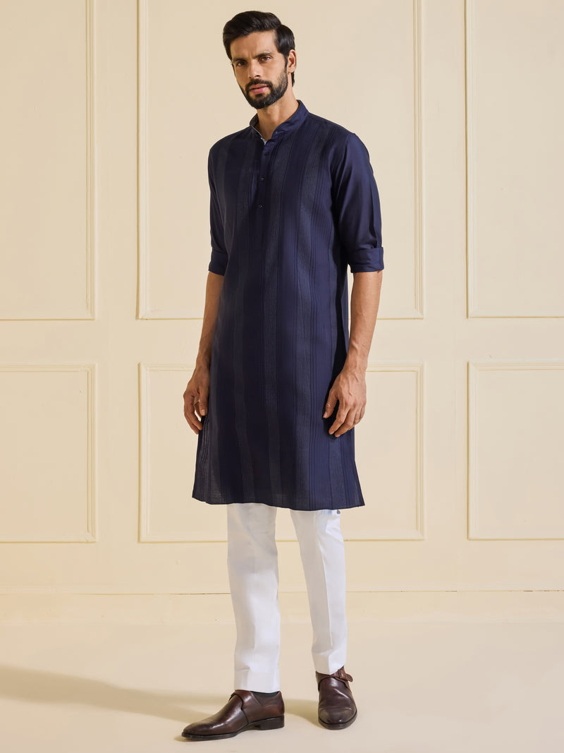 MIDNIGHT OPULENCE: THE REGAL DEEP BLUE KURTA
