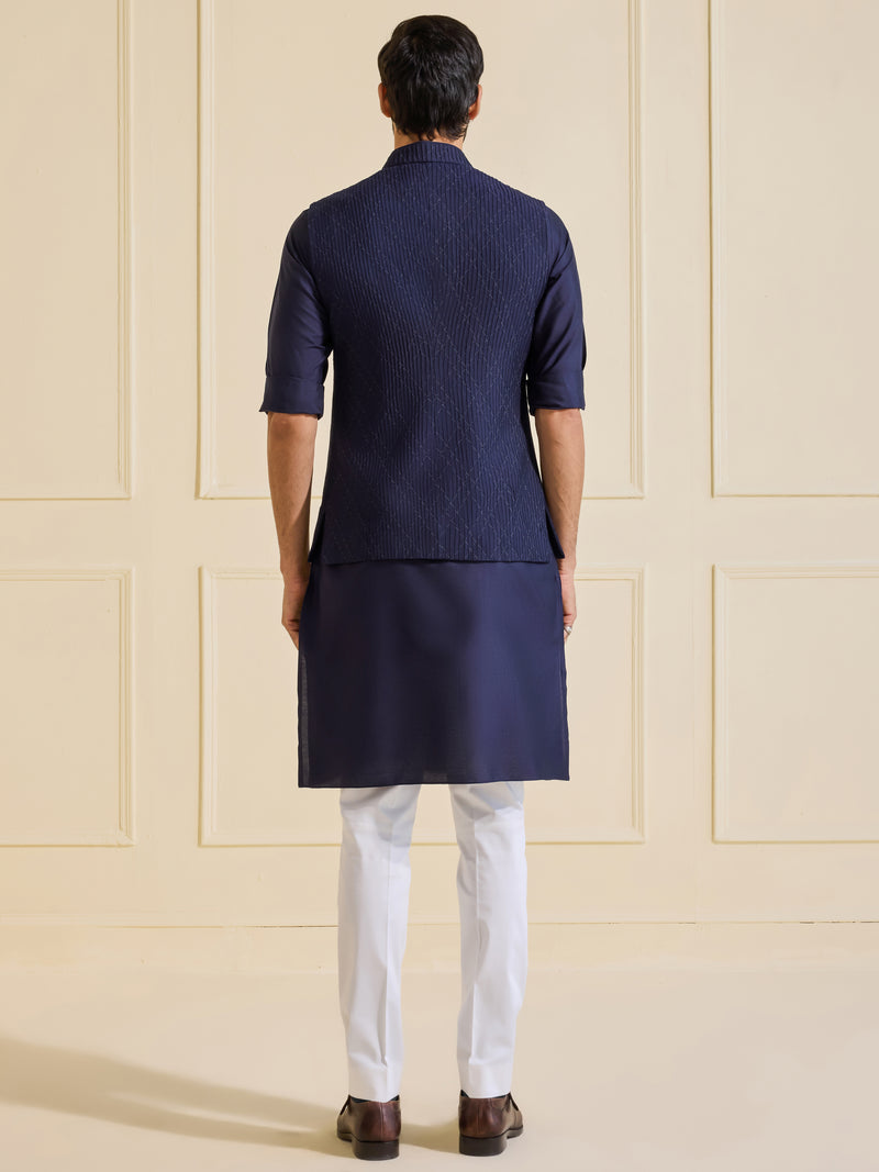 TWILIGHT SERENADE: THE MAJESTIC DEEP BLUE WAISTCOAT