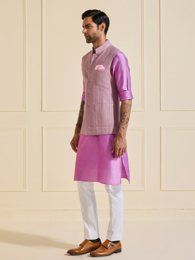 THE IMPERIAL LAVENDER EMBROIDERED WAISTCOAT