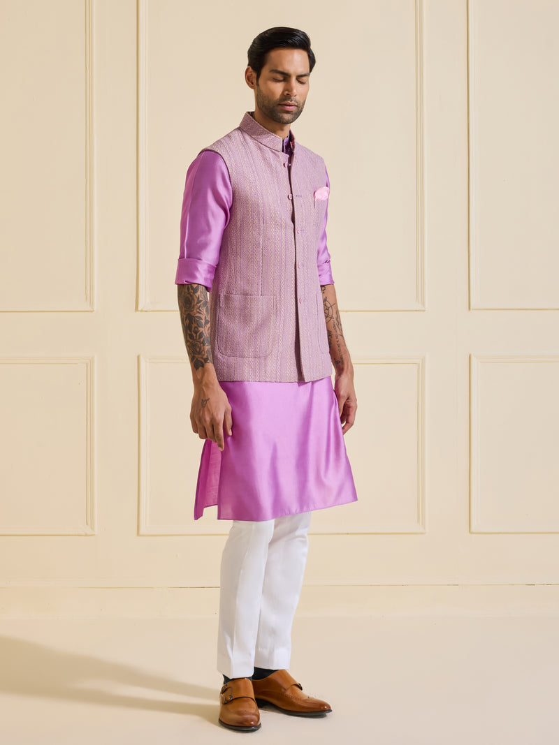 THE IMPERIAL LAVENDER EMBROIDERED WAISTCOAT
