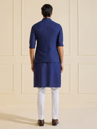 MIDNIGHT MIRAGE: THE LUXE DEEP BLUE WAISTCOAT