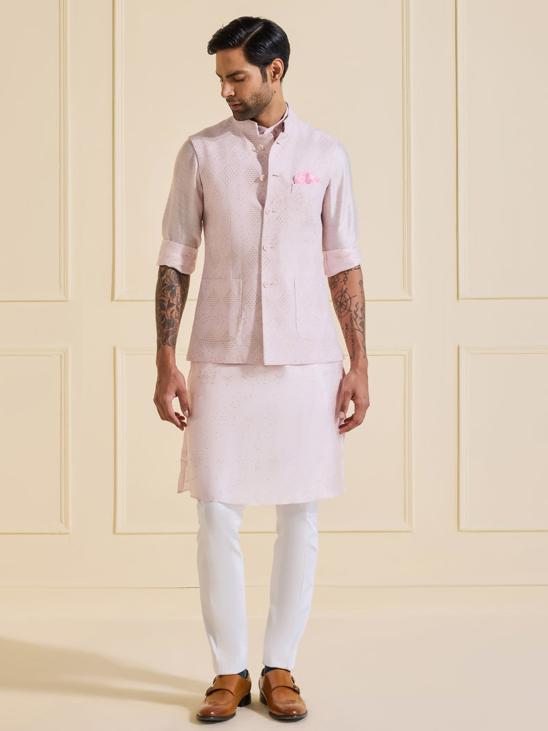 ETHEREAL GLEAM: LUMINOUS PINK WAISTCOAT