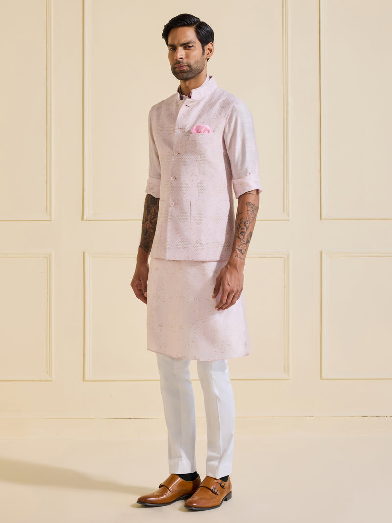 ETHEREAL GLEAM: LUMINOUS PINK WAISTCOAT