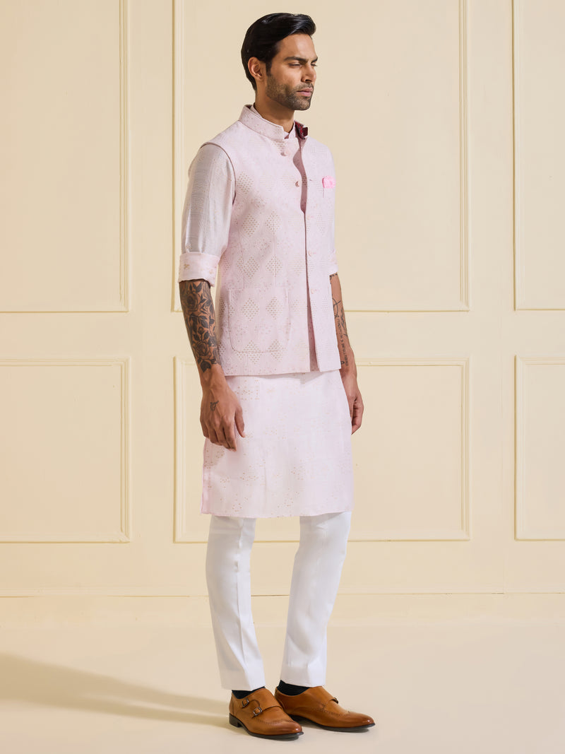 ETHEREAL GLEAM: LUMINOUS PINK WAISTCOAT