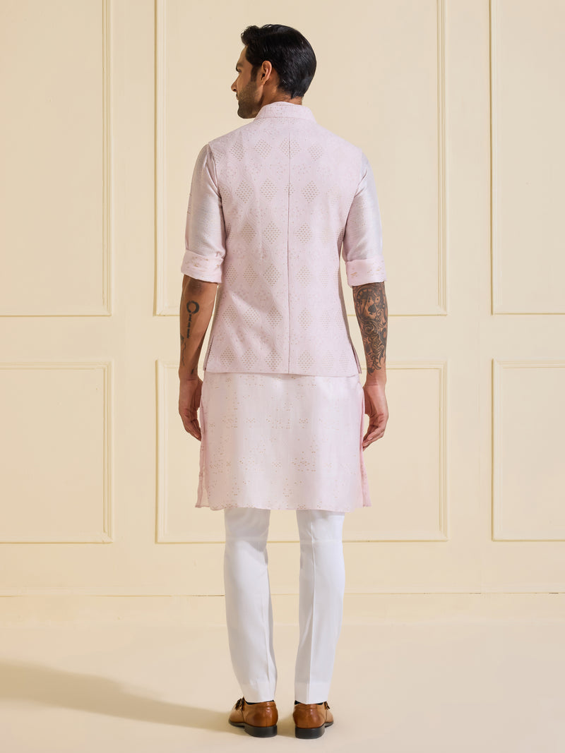 ETHEREAL GLEAM: LUMINOUS PINK WAISTCOAT