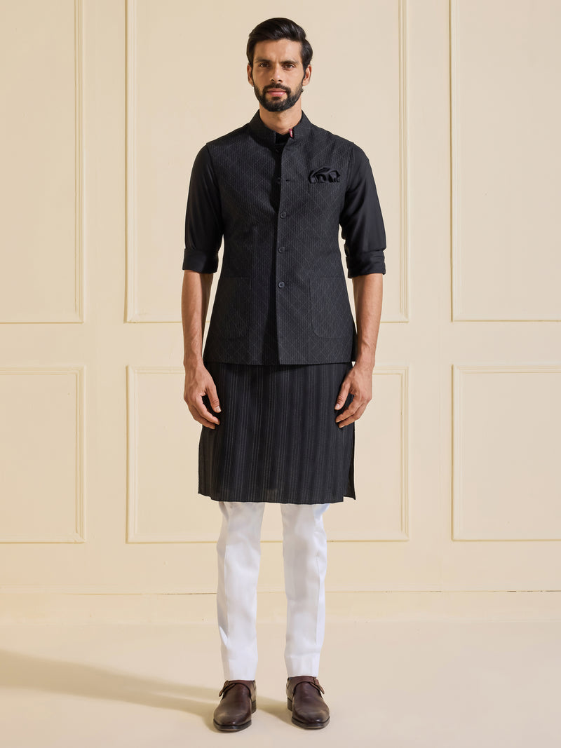 OBSIDIAN CELESTE: THE REFINED OPULENT WAISTCOAT