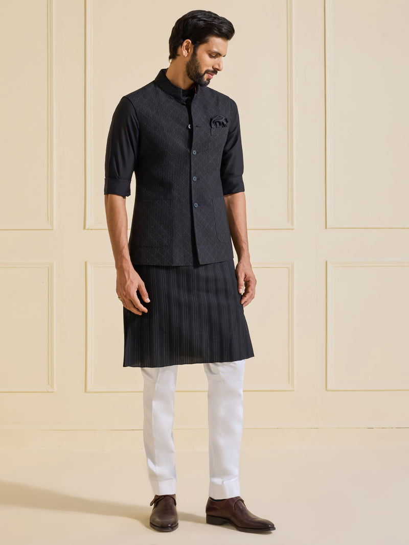 OBSIDIAN CELESTE: THE REFINED OPULENT WAISTCOAT
